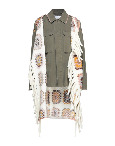 Shop De' Hart Woman Coat White Size S Cotton, Polyester, Wool