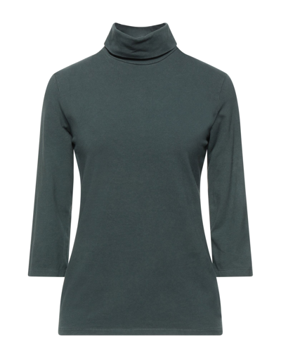 Shop Circolo 1901 Woman T-shirt Dark Green Size S Cotton, Elastane