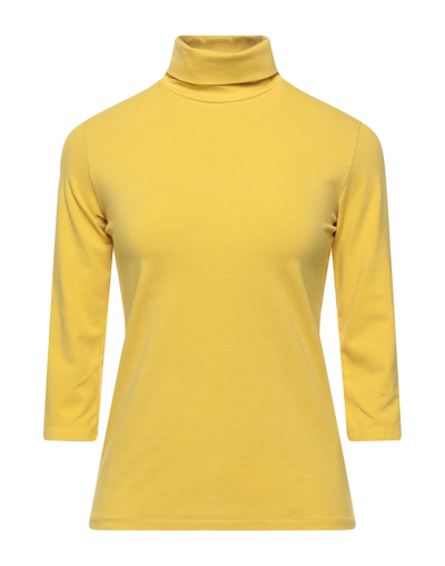 Shop Circolo 1901 Woman T-shirt Yellow Size M Cotton, Elastane