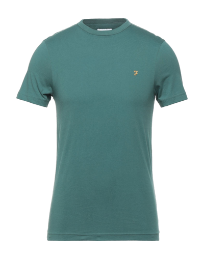 Shop Farah Man T-shirt Green Size L Organic Cotton