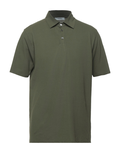 Shop Alpha Studio Polo Shirts In Military Green
