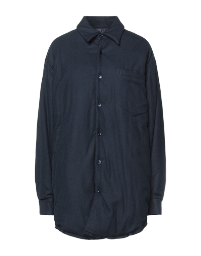 Maison Margiela Shirts In Dark Blue | ModeSens