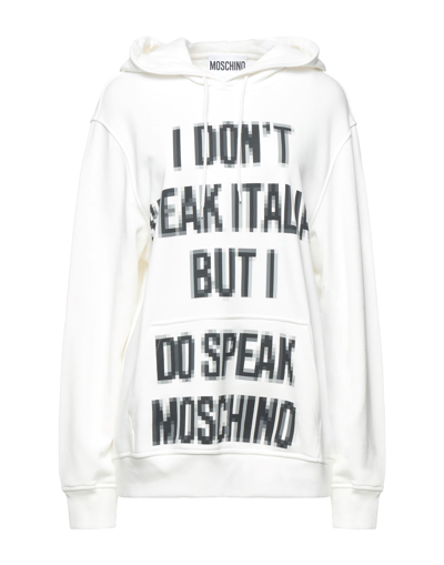 Shop Moschino Woman Sweatshirt White Size S Cotton