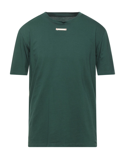 Shop Maison Margiela Man T-shirt Dark Green Size 34 Cotton