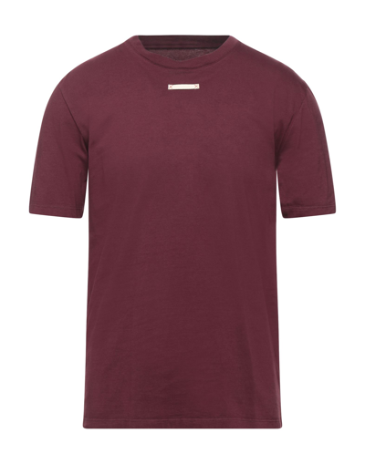 Shop Maison Margiela Man T-shirt Burgundy Size 36 Cotton In Red