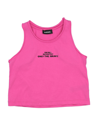 Shop Diesel Toddler Girl T-shirt Fuchsia Size 6 Cotton In Pink