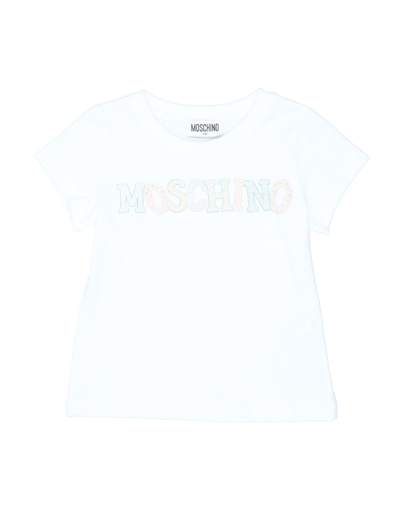Shop Moschino Kid Toddler Girl T-shirt White Size 6 Cotton, Elastane
