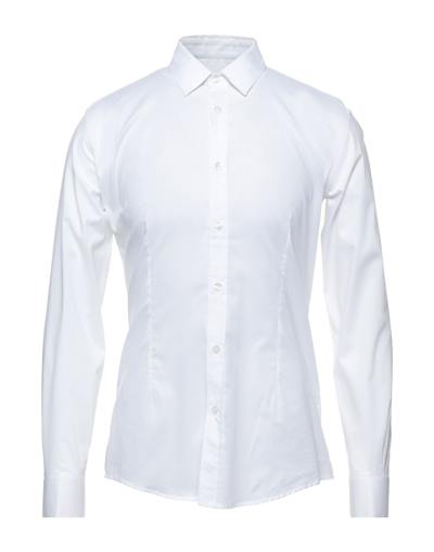 Shop Grey Daniele Alessandrini Man Shirt White Size 17 Cotton, Elastane