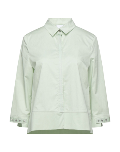 Shop Airfield Woman Shirt Light Green Size 10 Cotton, Elastane