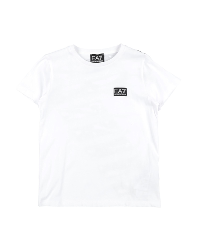 Shop Ea7 Toddler Boy T-shirt White Size 6 Cotton
