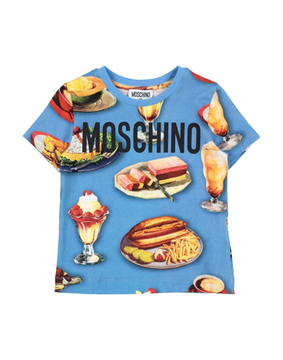 Shop Moschino Kid Toddler T-shirt Blue Size 5 Cotton, Elastane