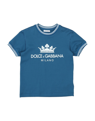 Shop Dolce & Gabbana T-shirts In Slate Blue