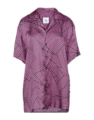 Shop Cor Sine Labe Doli Woman Shirt Fuchsia Size M Viscose In Pink