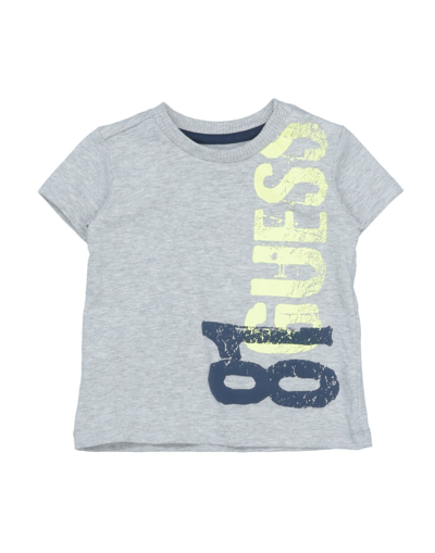 Shop Guess Newborn Boy T-shirt Grey Size 3 Cotton, Viscose