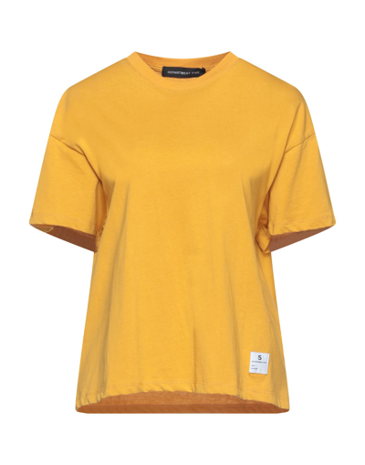 Shop Department 5 Woman T-shirt Ocher Size M Cotton In Yellow