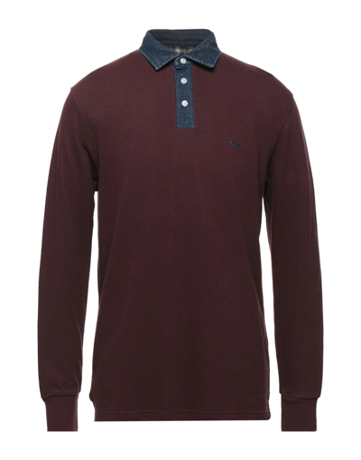 Shop Harmont & Blaine Man Polo Shirt Burgundy Size Xl Cotton In Red