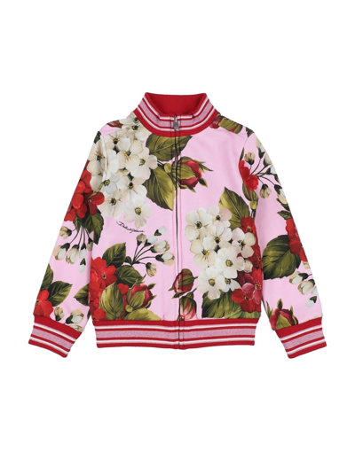 Shop Dolce & Gabbana Toddler Girl Sweatshirt Pink Size 7 Cotton, Viscose, Elastane, Polyester