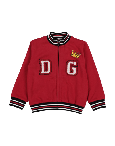 Shop Dolce & Gabbana Newborn Boy Sweatshirt Brick Red Size 3 Cotton, Wool, Acrylic, Synthetic Fibers, Ela