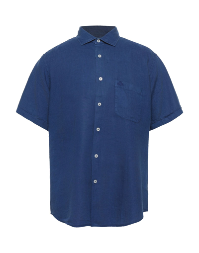 Shop Armata Di Mare Man Shirt Blue Size S Linen