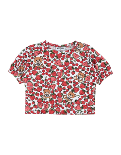 Shop Moschino Kid Toddler Girl T-shirt Red Size 6 Cotton, Elastane