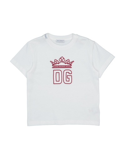 Shop Dolce & Gabbana Toddler Girl T-shirt White Size 4 Cotton