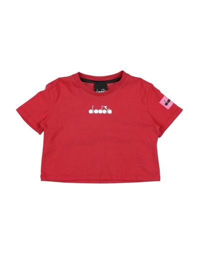 Shop Diadora Toddler Girl T-shirt Red Size 4 Cotton
