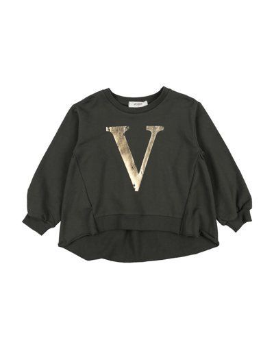 Shop Vicolo Toddler Girl Sweatshirt Military Green Size 4 Cotton, Elastic Fibres