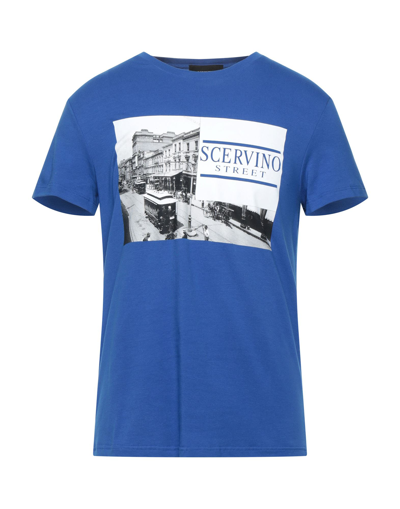 Shop Ermanno Scervino Man T-shirt Blue Size Xl Cotton, Elastane