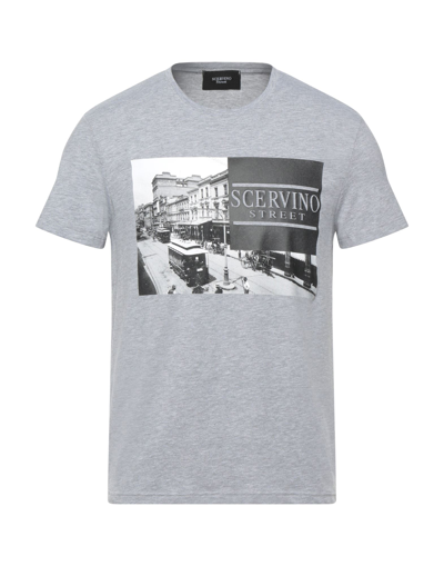 Shop Ermanno Scervino Man T-shirt Grey Size M Cotton, Elastane