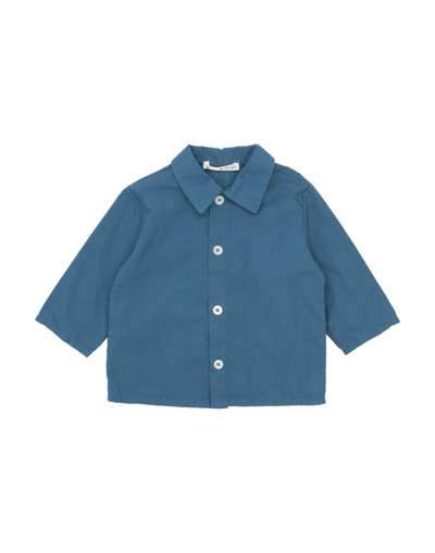 Shop Babe And Tess Babe & Tess Newborn Boy Shirt Slate Blue Size 3 Cotton