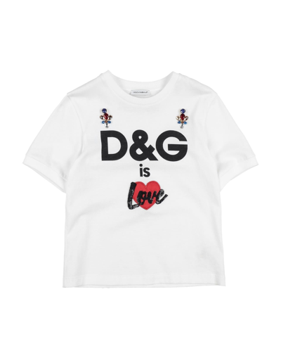 Shop Dolce & Gabbana Toddler Girl T-shirt White Size 6 Cotton