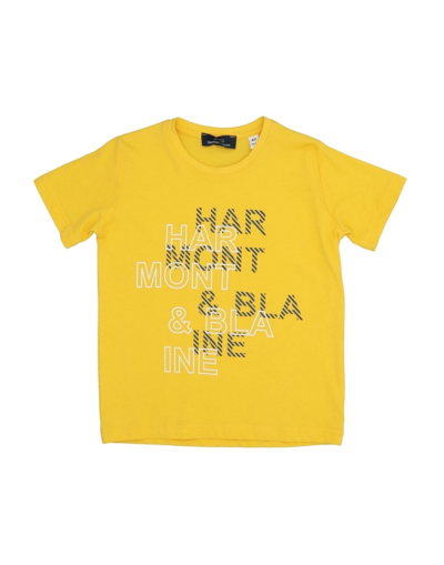 Shop Harmont & Blaine Man T-shirt Yellow Size 6 Cotton