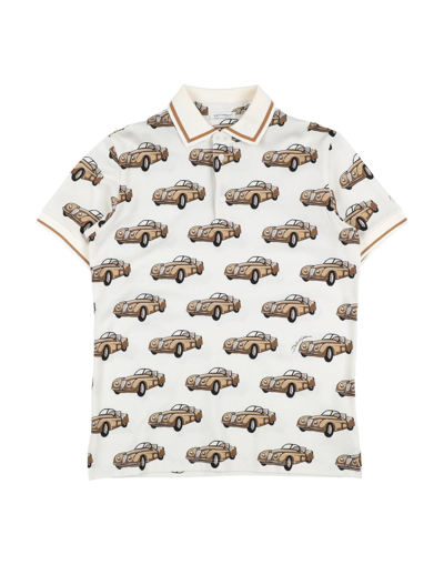 Shop Dolce & Gabbana Toddler Boy Polo Shirt Beige Size 7 Cotton
