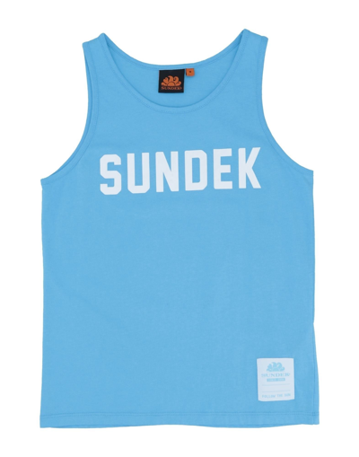 Shop Sundek Toddler Girl T-shirt Azure Size 4 Cotton In Blue
