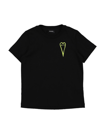 Shop Diesel Toddler Girl T-shirt Black Size 6 Cotton