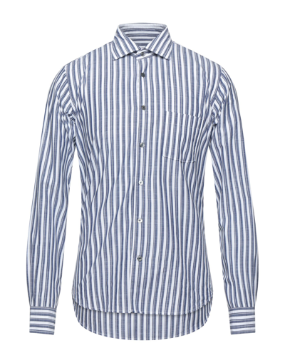 Shop Borsa Man Shirt Midnight Blue Size 17 ½ Cotton