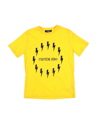 Shop Neil Barrett T-shirts In Yellow