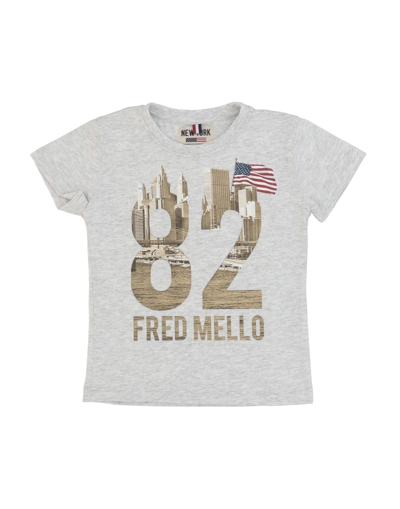 Shop Fred Mello Toddler Boy T-shirt Light Grey Size 3 Cotton, Polyester