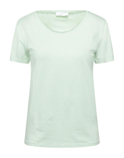 Shop Airfield Woman T-shirt Light Green Size 4 Cotton, Tencel Modal, Elastane