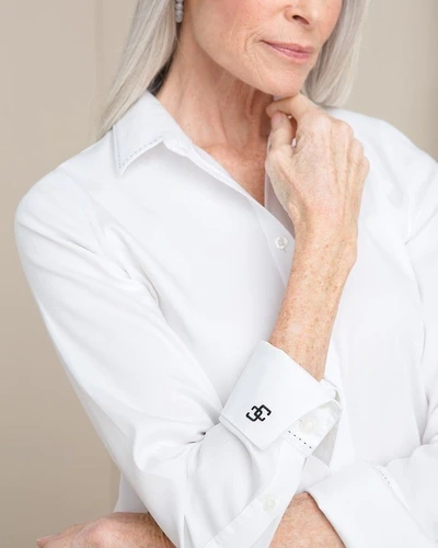 Chico's No-iron Stretch Shirt In White