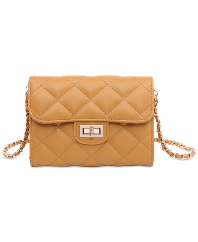 Shop Urban Expressions Wendy Quilted Crossbody In Mustard