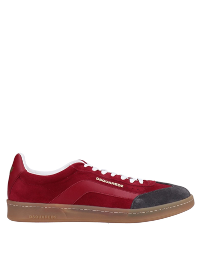 Shop Dsquared2 Man Sneakers Red Size 6 Soft Leather