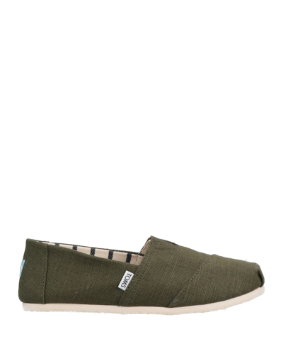 Shop Toms Loafers In Military Green