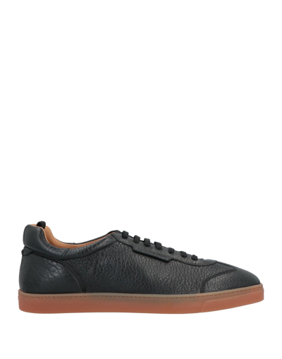 Shop Giorgio Armani Man Sneakers Black Size 8.5 Shearling, Bovine Leather