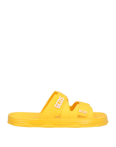 Shop Gcds Woman Sandals Yellow Size 7 Rubber