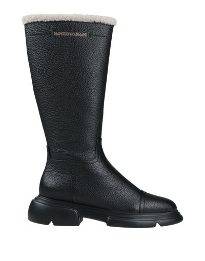 Shop Emporio Armani Woman Boot Black Size 4.5 Soft Leather