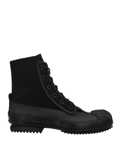 Shop Maison Margiela Man Ankle Boots Black Size 9 Leather, Textile Fibers