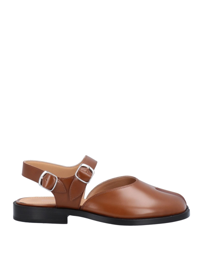 Shop Maison Margiela Man Sandals Brown Size 8 Soft Leather