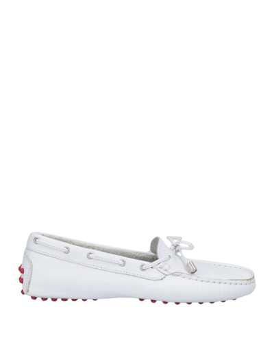 Shop Studio Pollini Woman Loafers White Size 6 Soft Leather