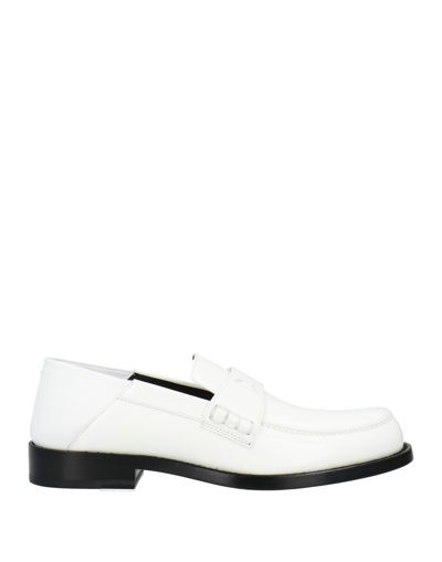 Shop Maison Margiela Woman Loafers White Size 6 Soft Leather